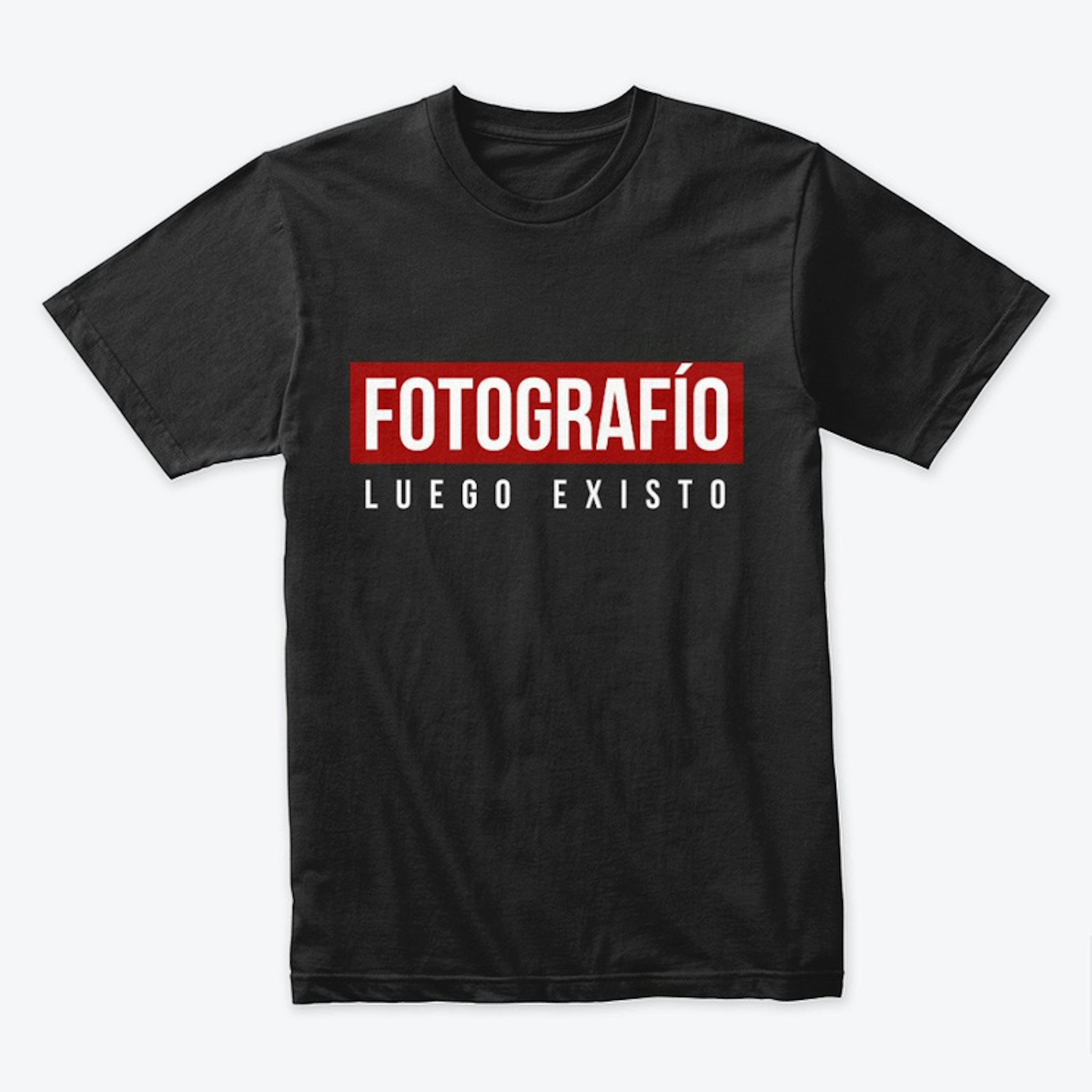 Camiseta Fotografío Luego Existo (Negra)